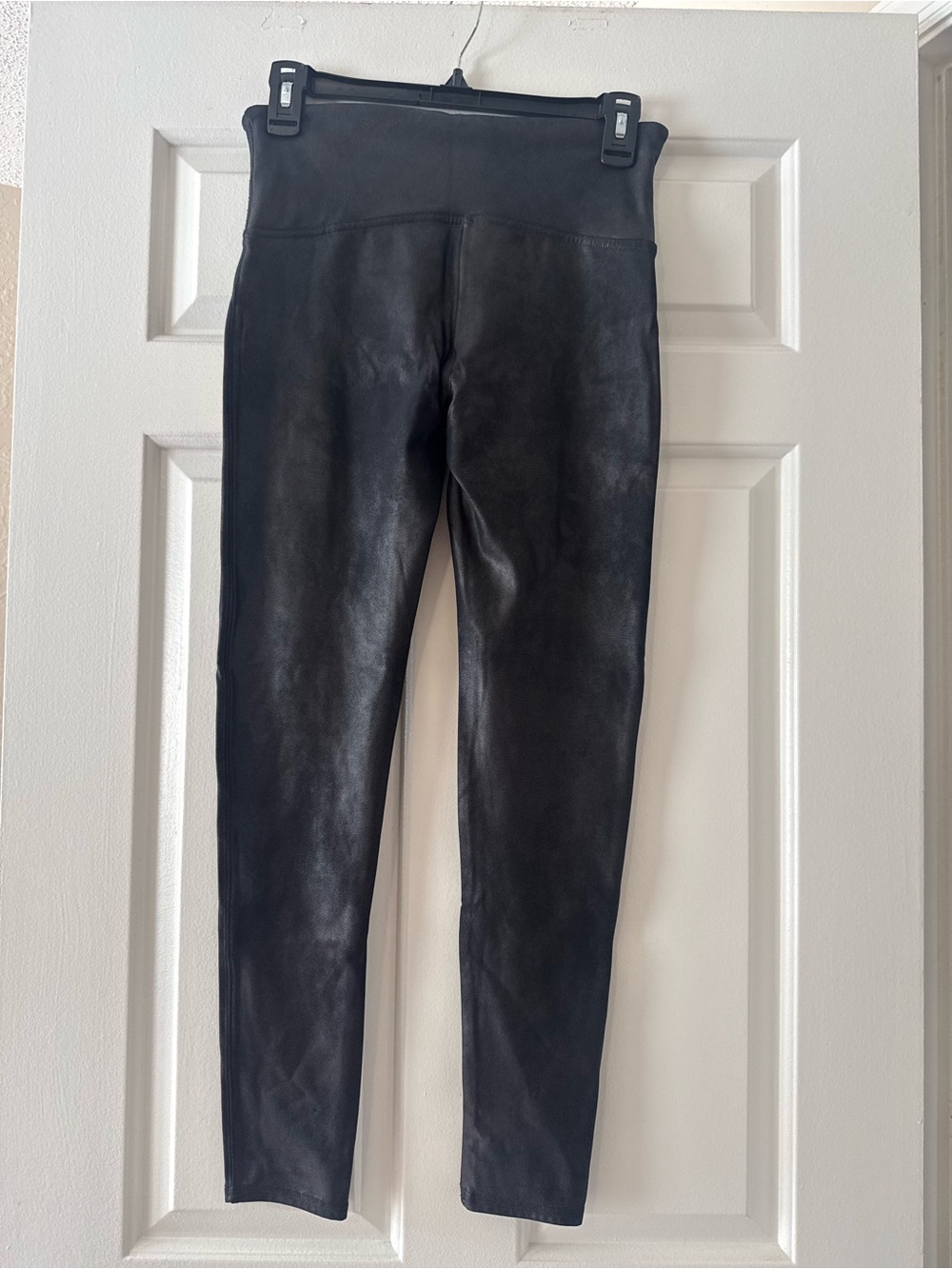 SPANX Black Faux Leather Leggings